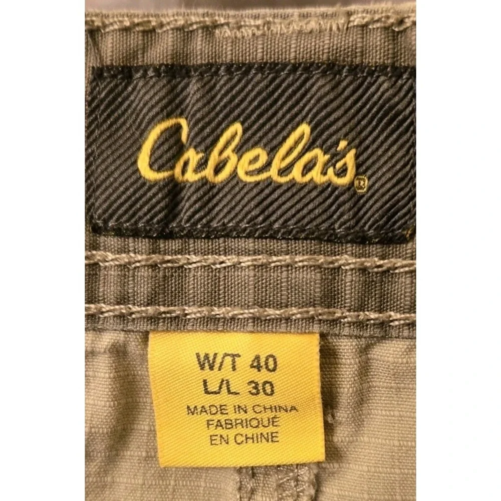 Cabelas Cargo Pants Mens 40x30 (Fits 40x28) Classic Fit Outdoor Hike Camp Casual